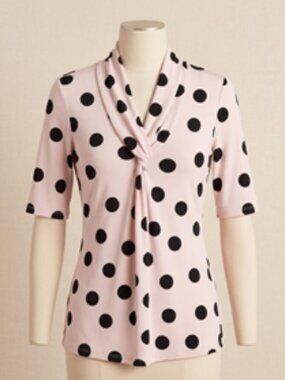 NEW Pink Polka Dot Blouse
